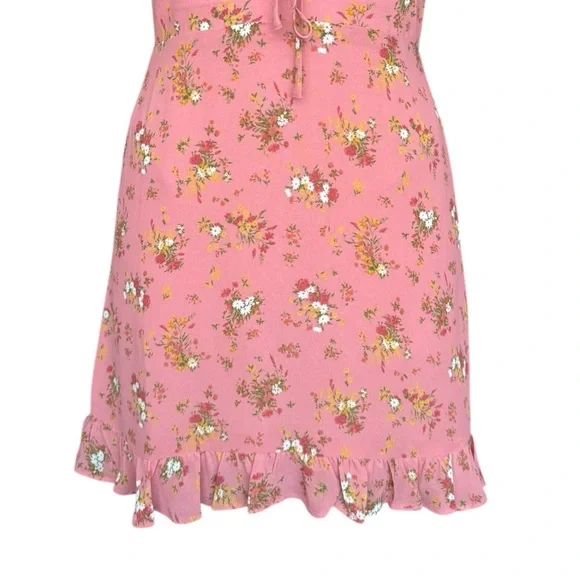 New Reformation Mya Mini Dress in Rosato Pink - Picture 7 of 12